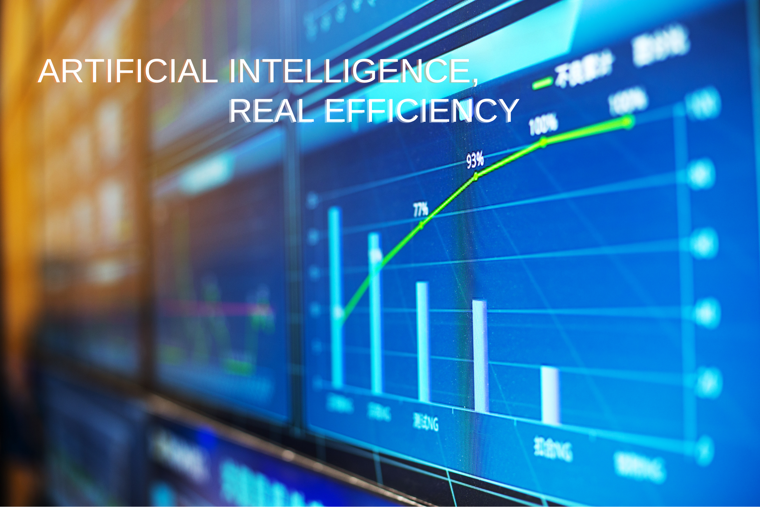 JMC Wealth AI Investing Efficiency computer with investor's chart