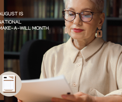 Woman reading papers while making a will
